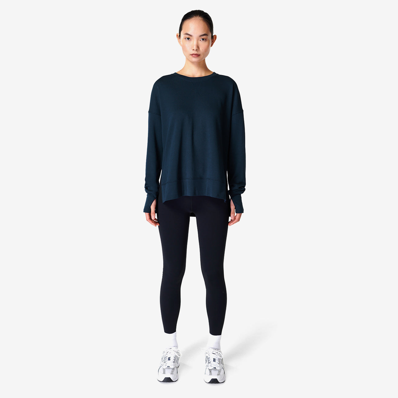 Sweaty Betty Sweatshirt After Class Longline - Navy Blue   