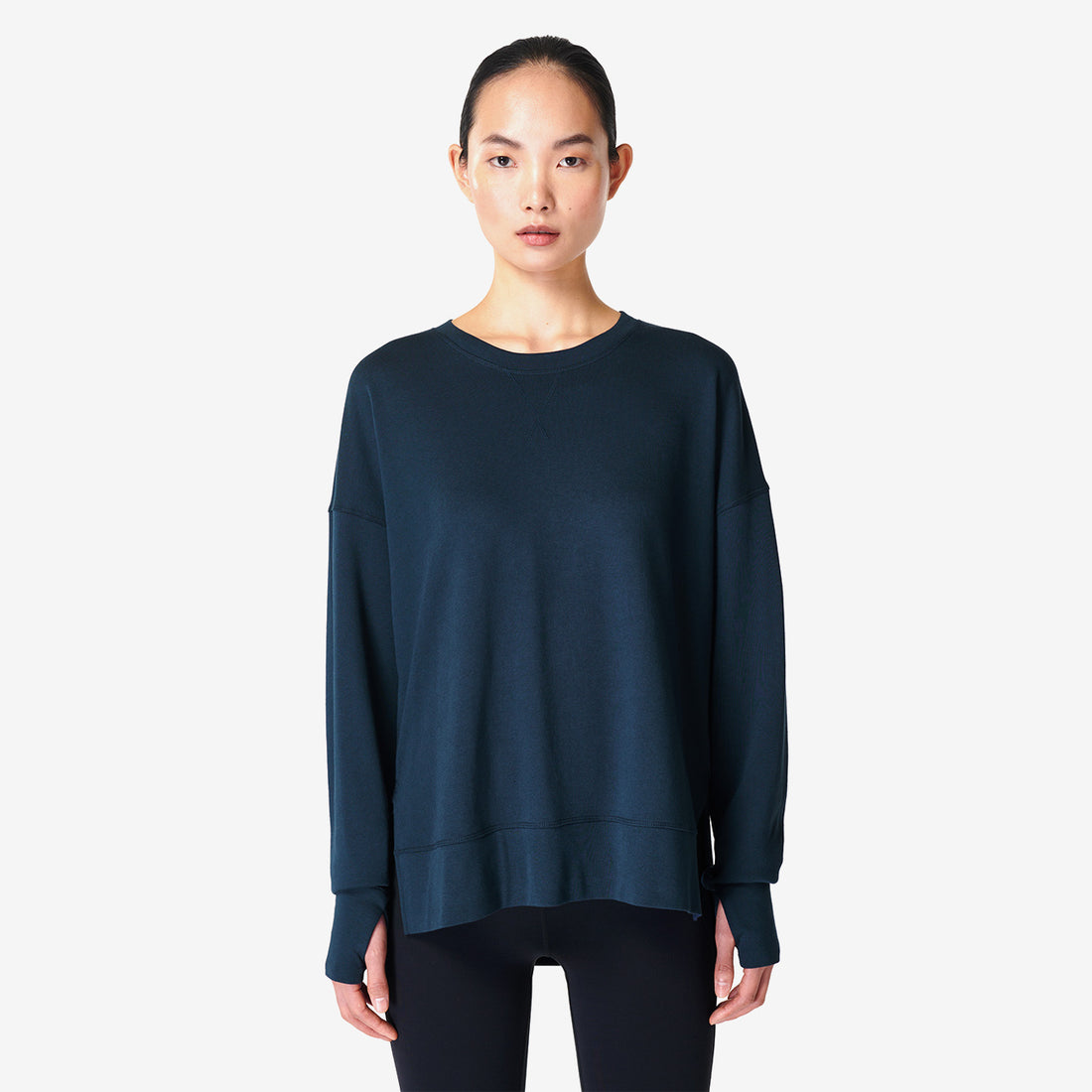 Sweaty Betty Sweatshirt After Class Longline - Navy Blue   