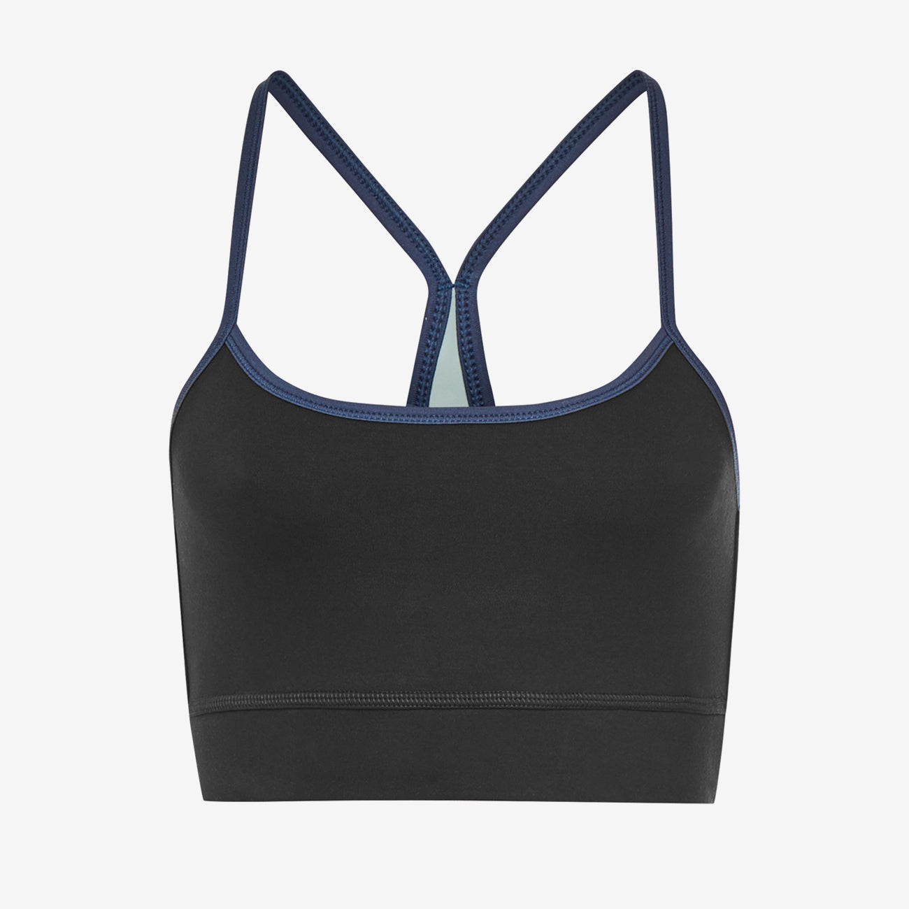 Wellicious Tank Top Fresher Cropped - Caviar Black/Sea Green   