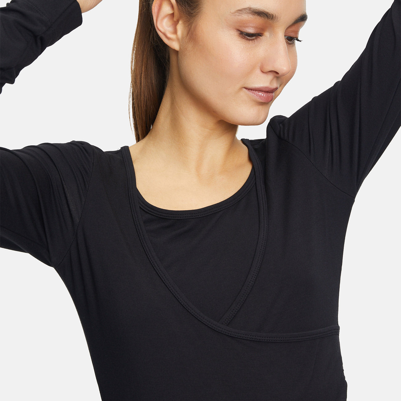 Wrap Shirt - Black Langarmshirt Curare   