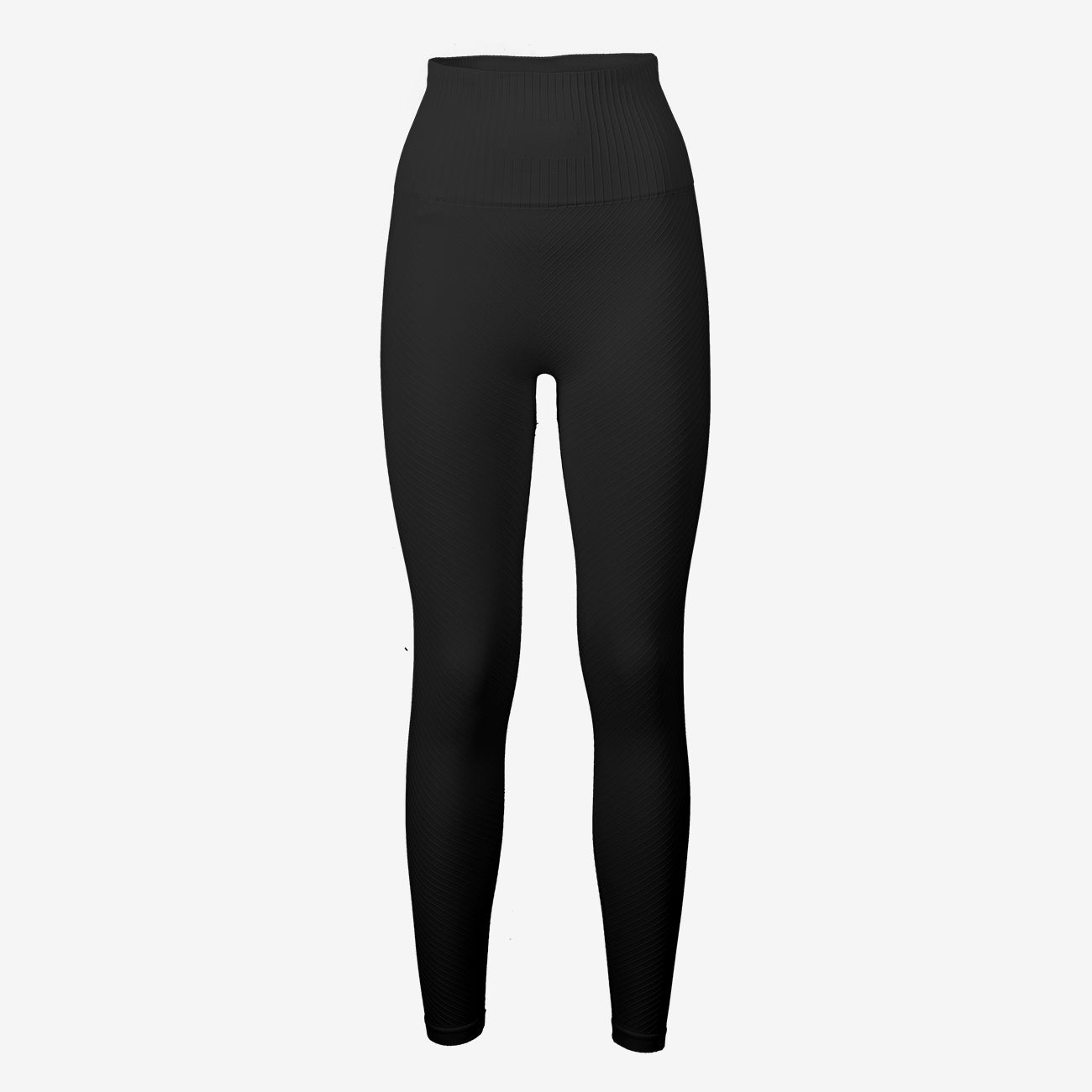 Casall Leggings Seamless Graphical Rib HW - Black   