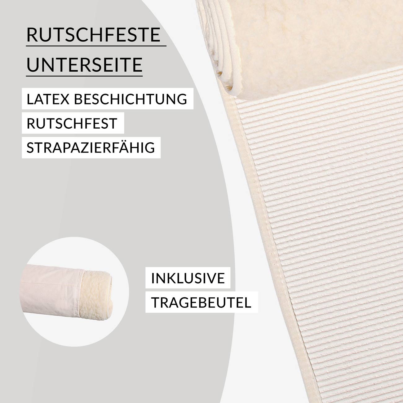 Schurwollmatte Set - Oeko-Tex