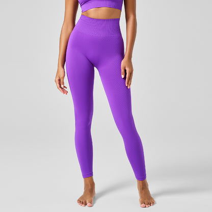 Casall Leggings Seamless Graphical Rib HW - Lilac   