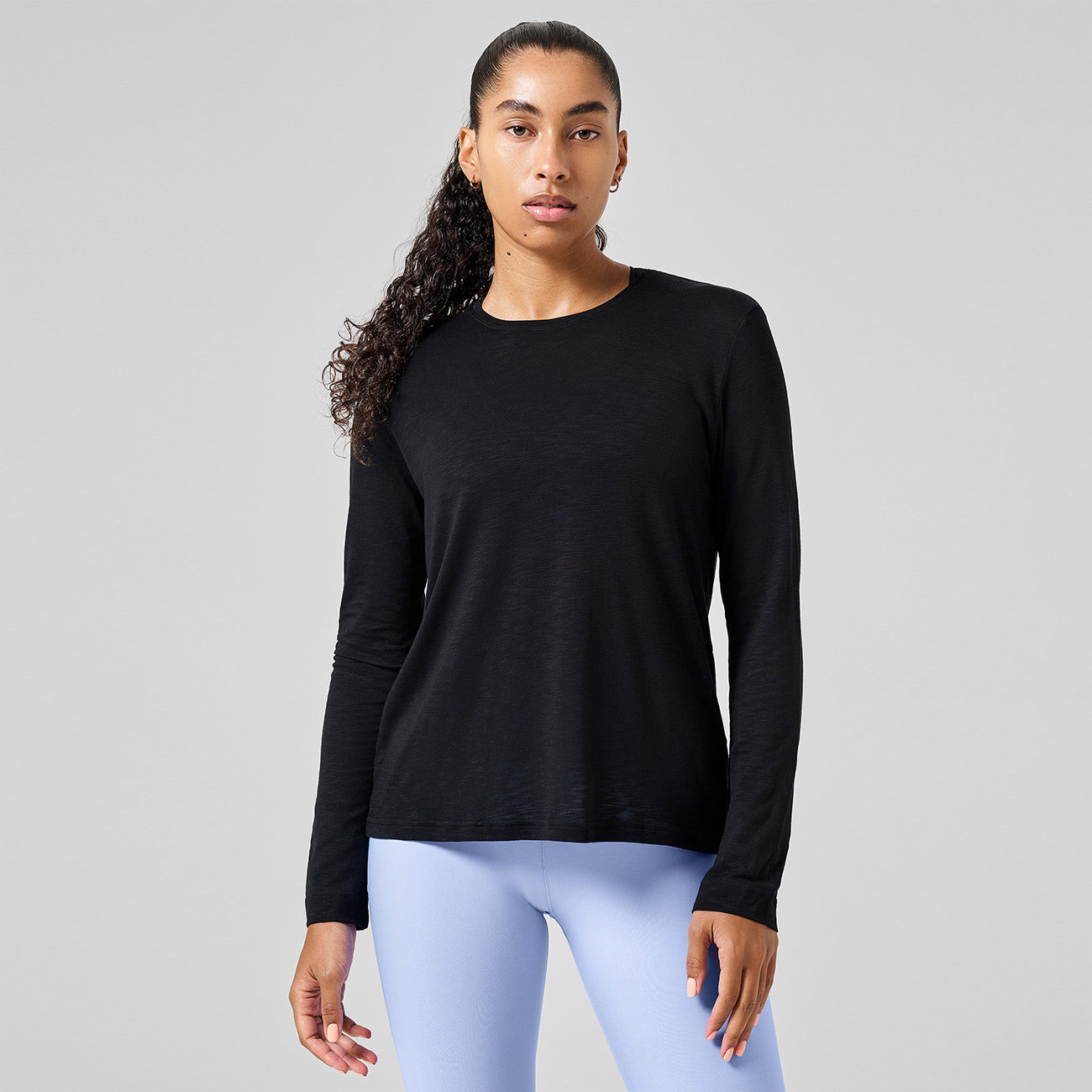 Langarmshirt Soft Texture - Black