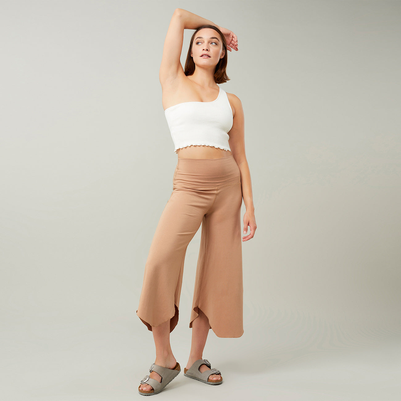 Roll Over Tulip Yogahose - Sunkissed