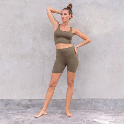 Biker Leggings - Olive Shorts Jaya Organics   