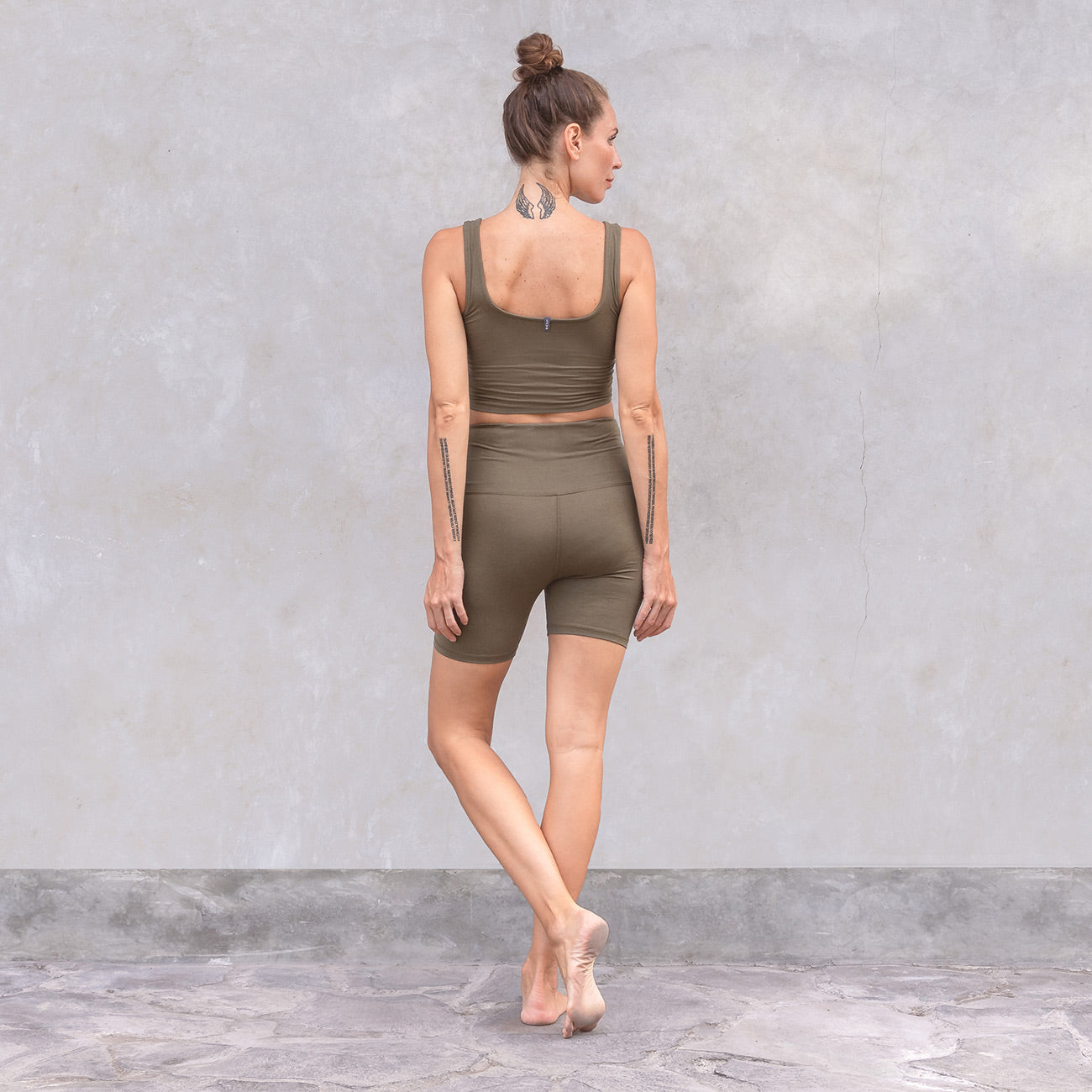 Biker Leggings - Olive Shorts Jaya Organics   