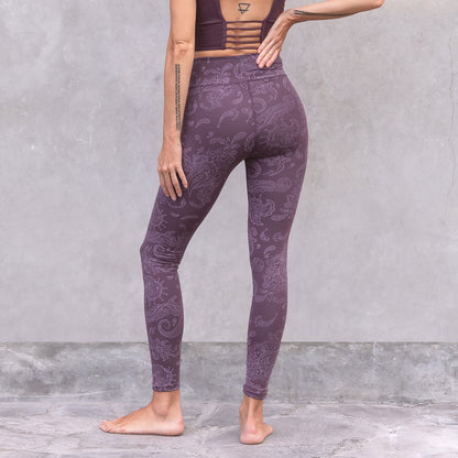 Leggings Leela - Plum Paisley