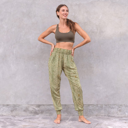 Yogahose Ananda - Zumba Olive