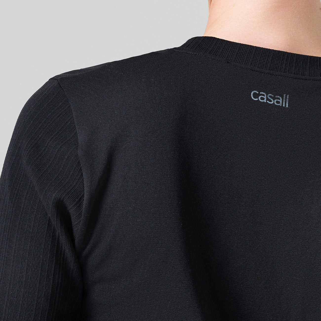 T-Shirt Seamless Rib Sleeve - Black T-Shirt Casall   