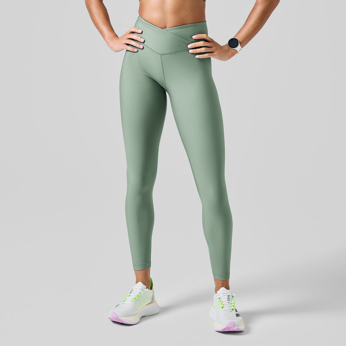 Leggings Overlap High Waist - Dusty Green Leggings Casall   