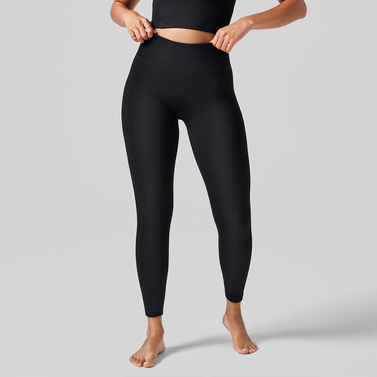 Leggings Multi Rib Seamless HW - Black Leggings Casall   