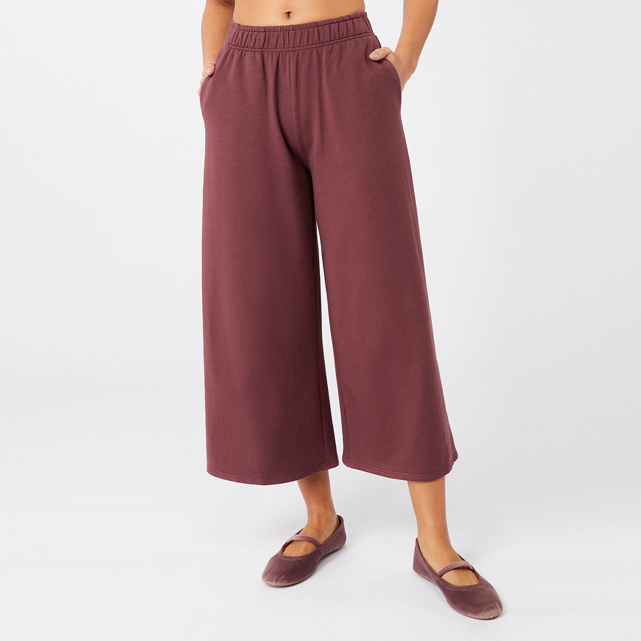 Wild Leg Pants Cropped - Ruby