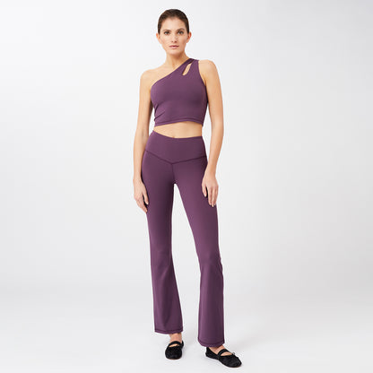 Flared Sport Pants - Purple Passion