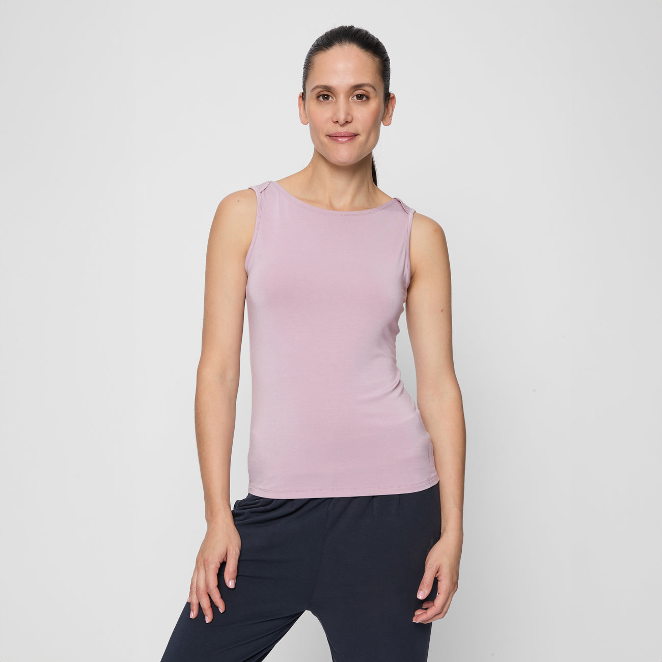 Curare Boat Neck Top - Soft Rose   