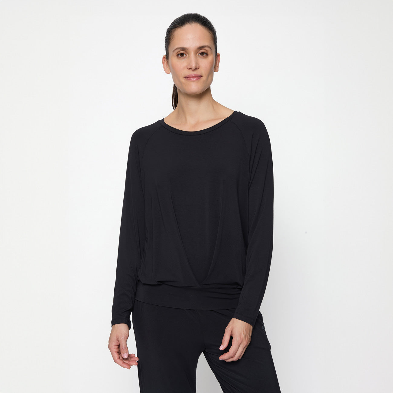 Curare Langarmshirt Boxpleat - Black   