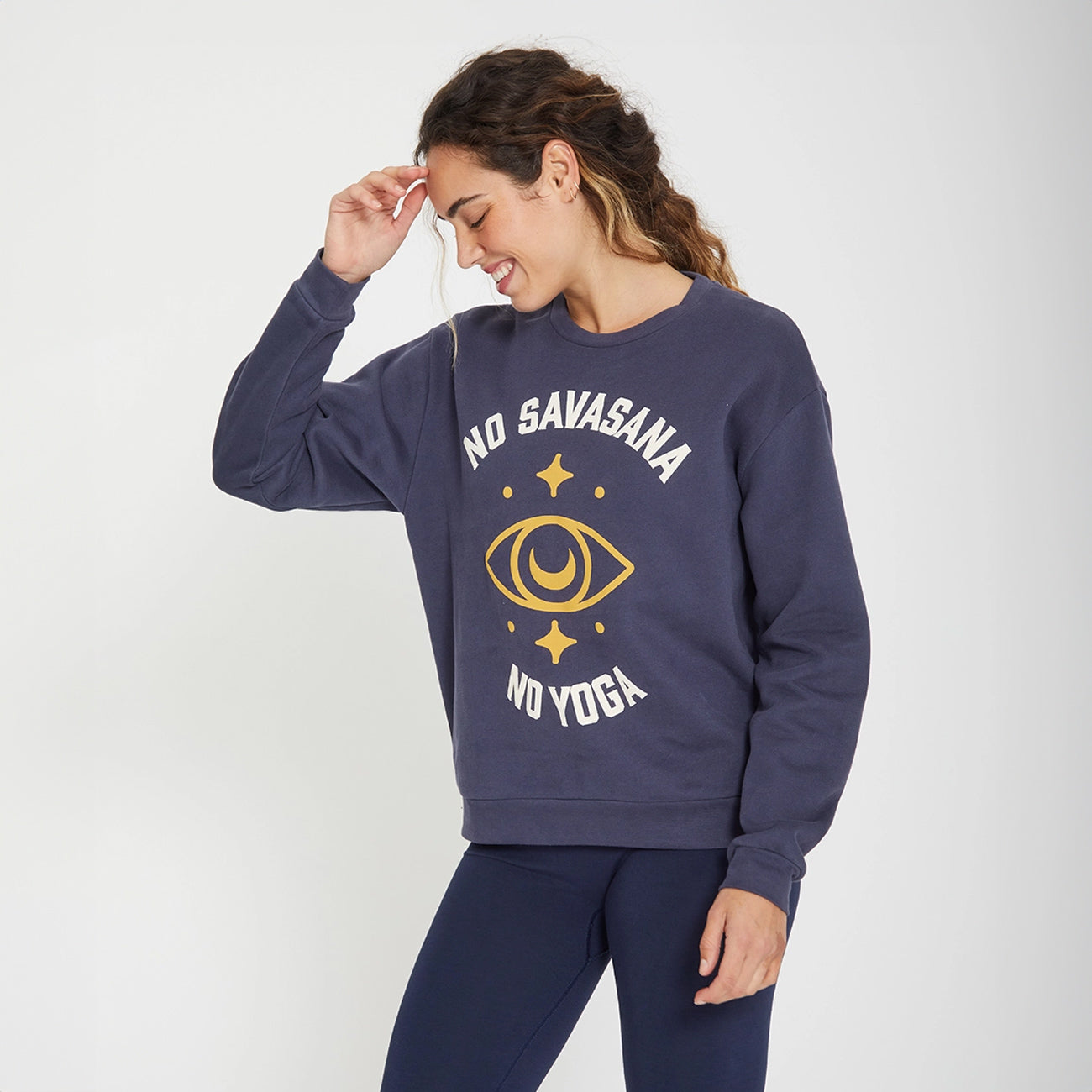 Pullover BIODRISHTI - Marineblau Sweater Yogasearcher   