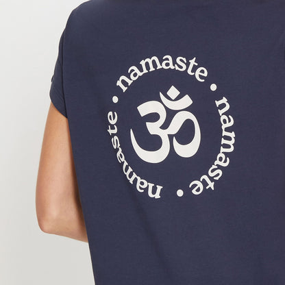 T-Shirt Namaste - Marineblau T-Shirt Yogasearcher   