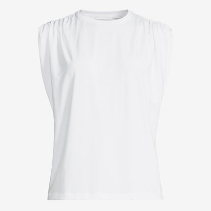 Delight Shoulder Crease Tee - White