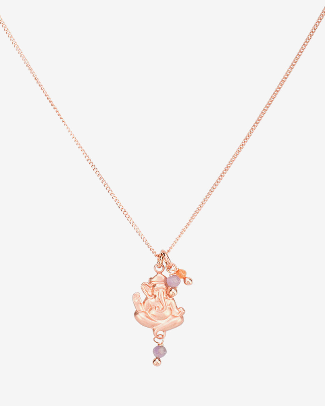 Ganesha Kette Roségold mit Edelsteinen