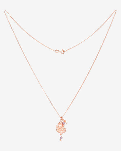 Ganesha Kette Roségold mit Edelsteinen