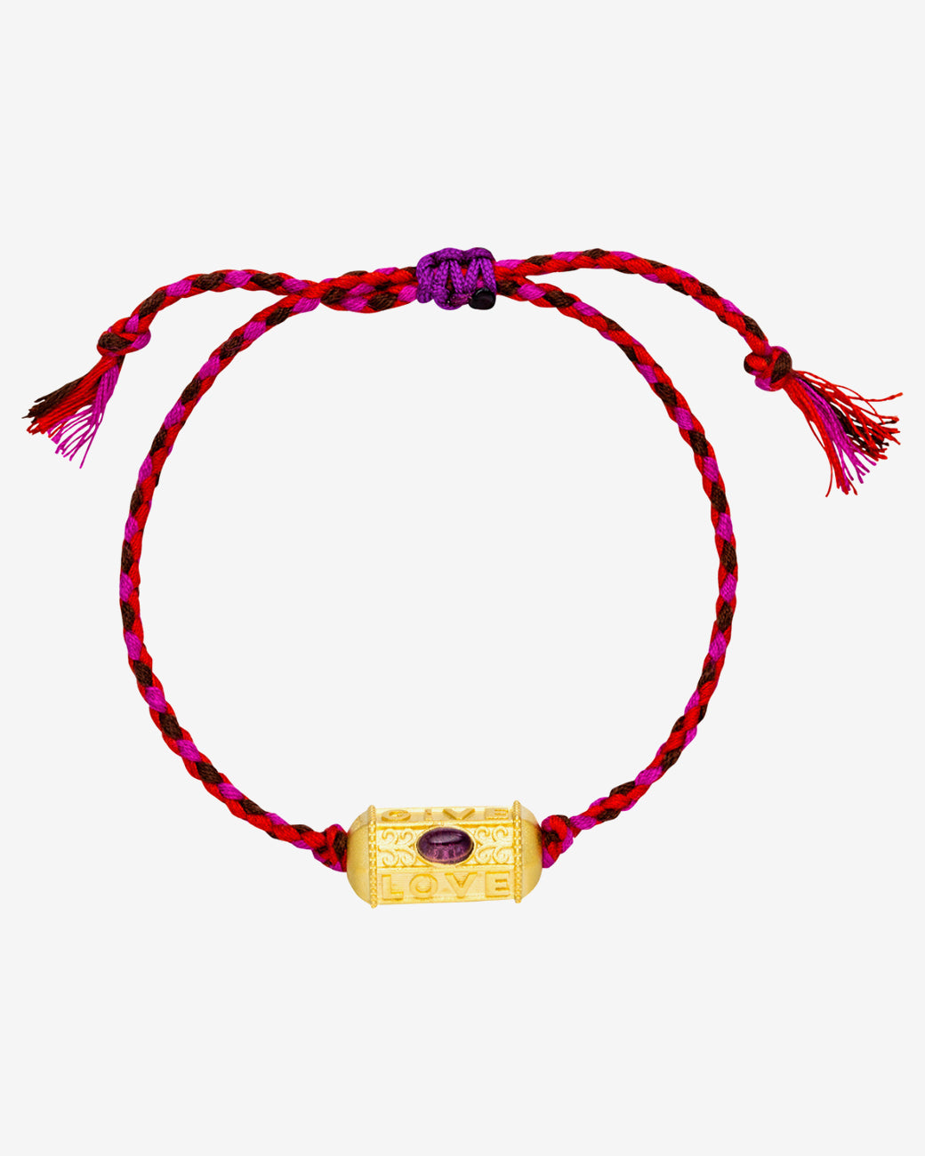 Give, Love &amp; Hope Happy Armband - Gold