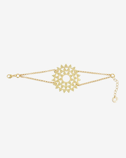 Karma Armband &quot;Wheel of Karma&quot; Gold