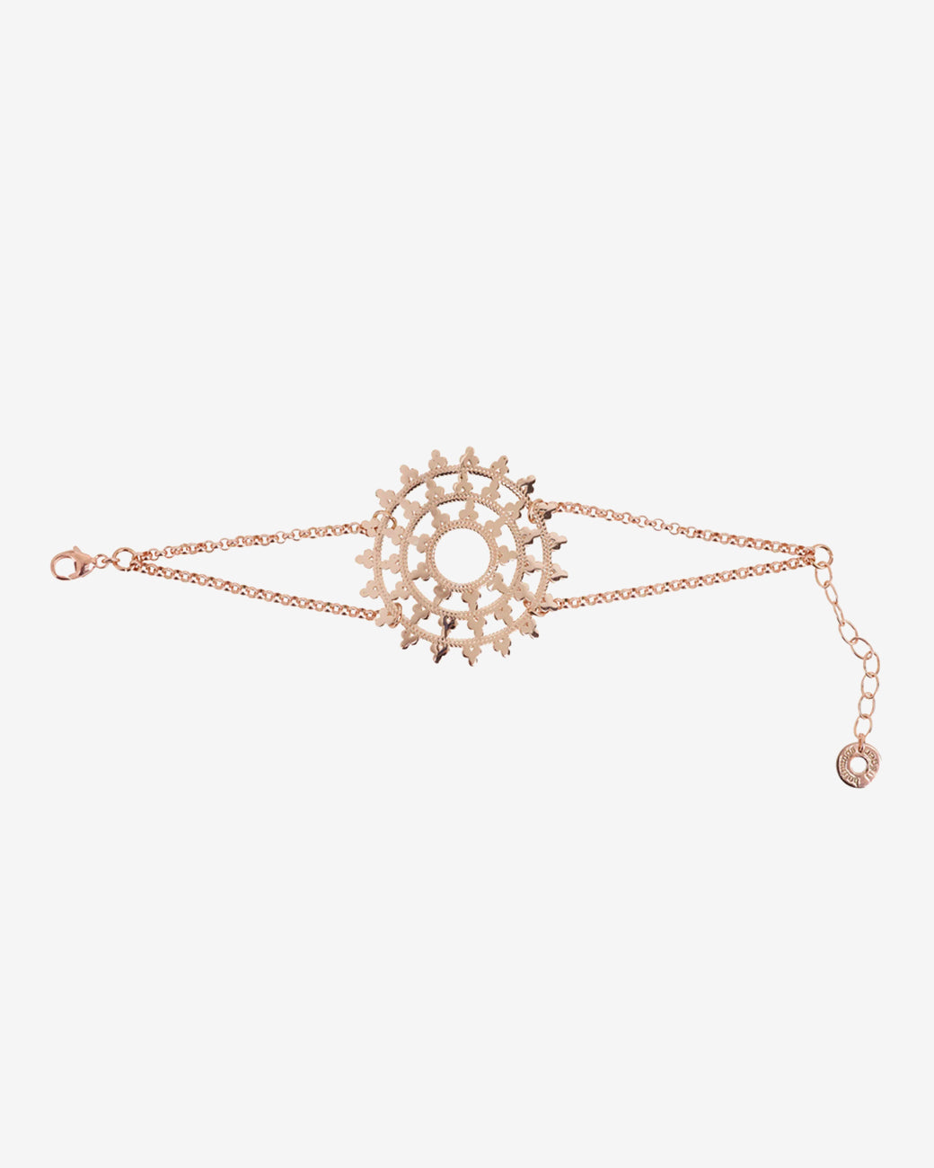 Karma Armband &quot;Wheel of Karma&quot; Roségold