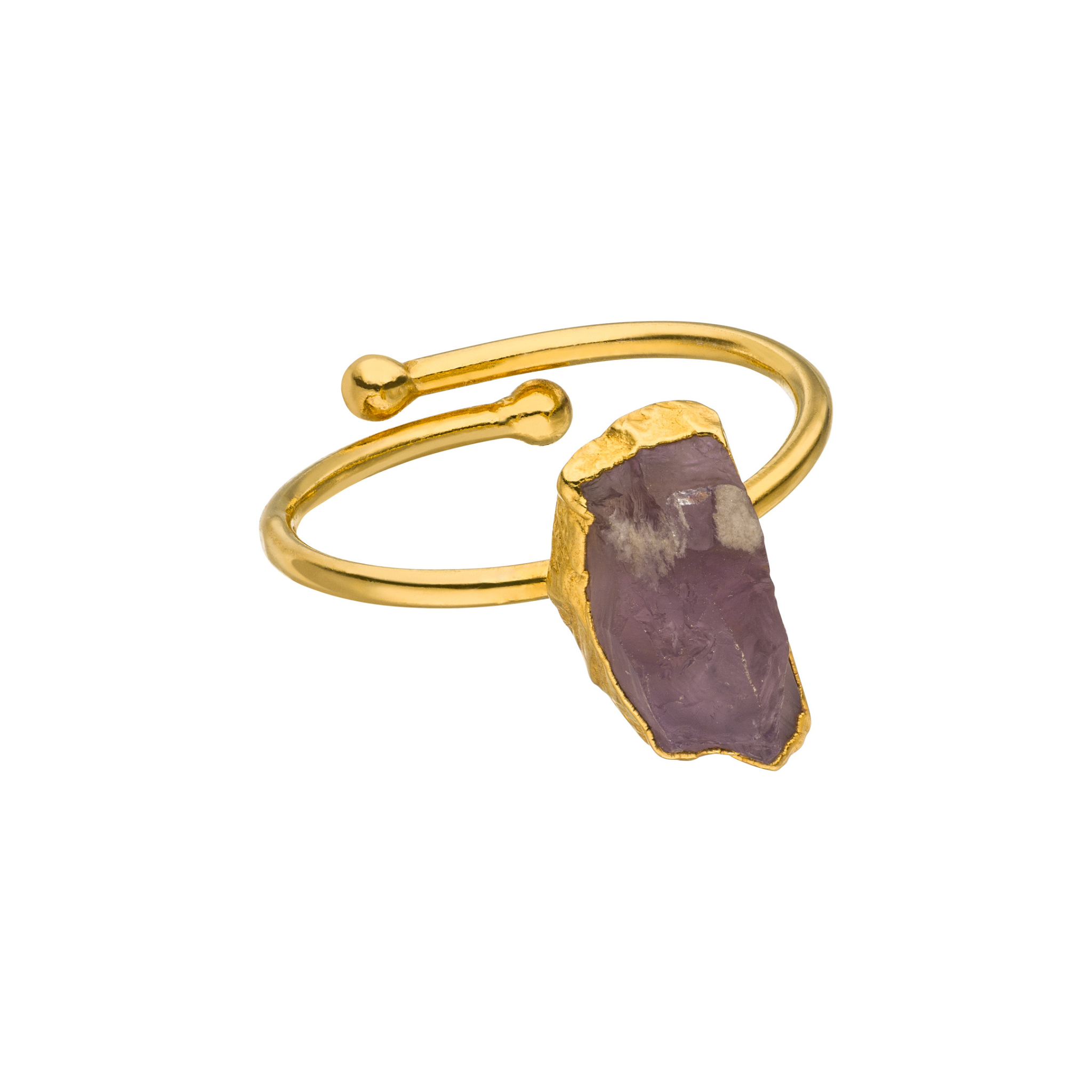 Amethyst Ring „Calm down and breathe”