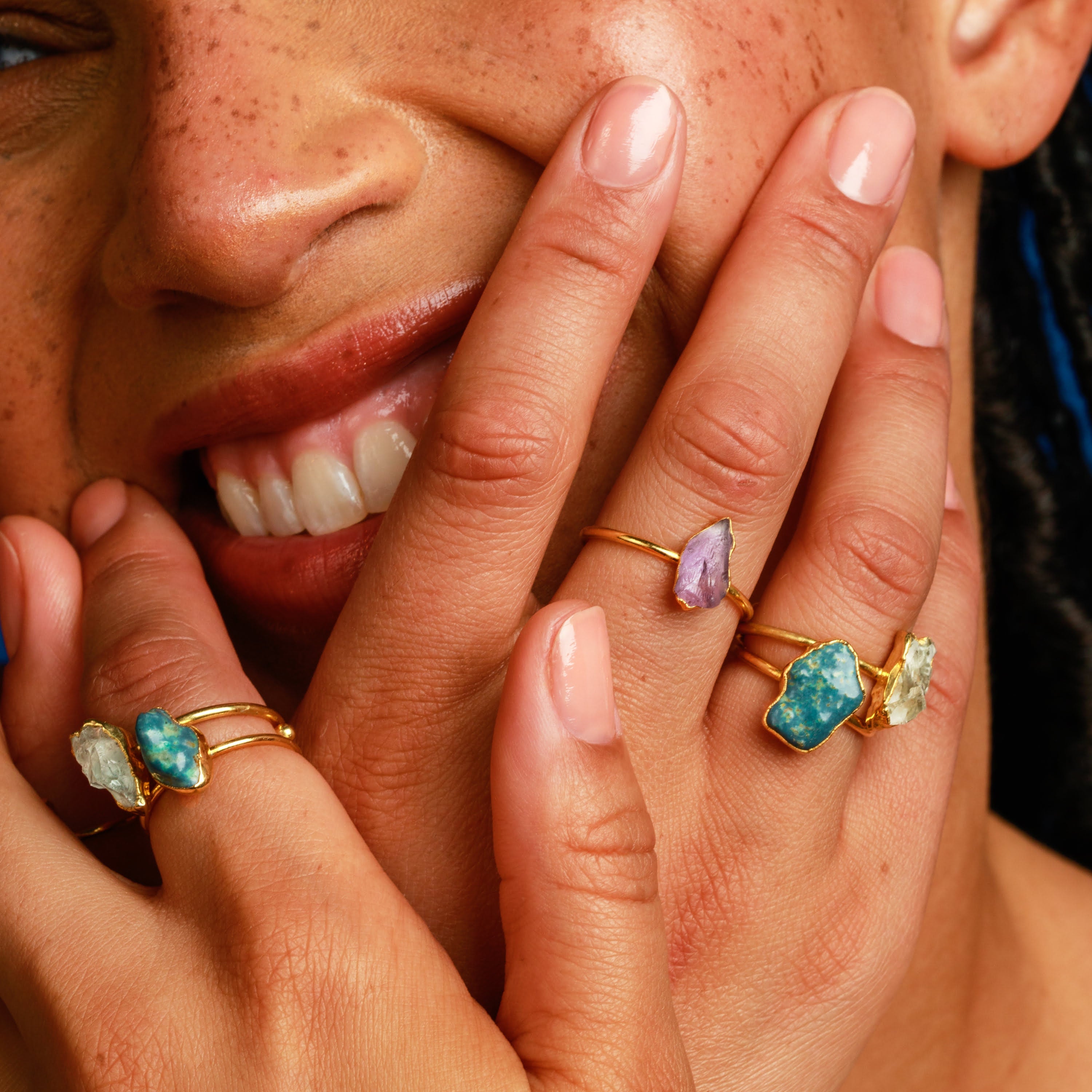 Amethyst Ring „Calm down and breathe”