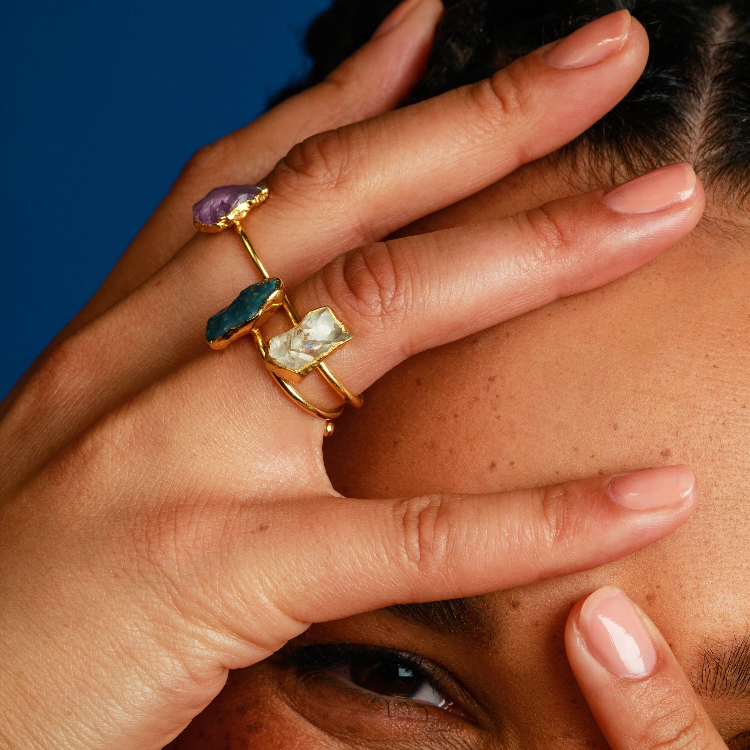 Amethyst Ring „Calm down and breathe”