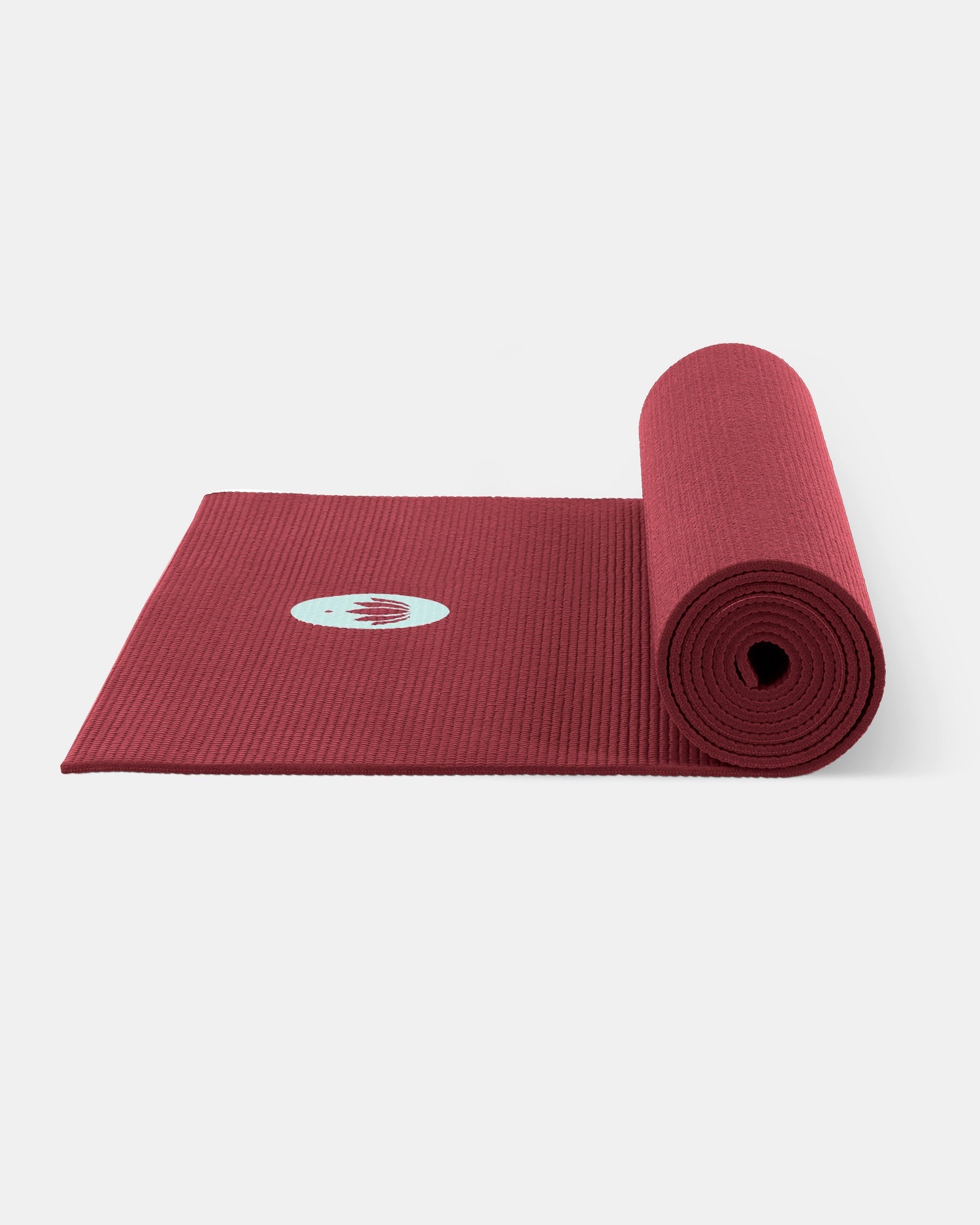 Bordeaux - Yogamatte Mudra Studio seitlich aufgerollt | Lotuscrafts