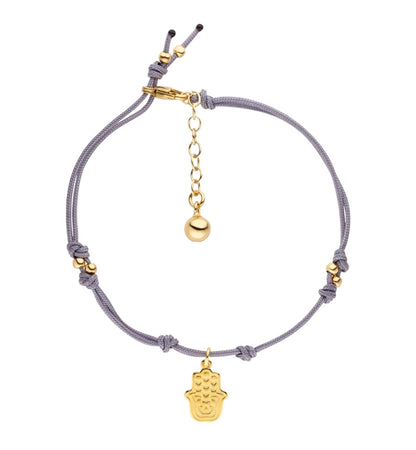 Hamsa Hand Manifestations-Armband Anthrazit