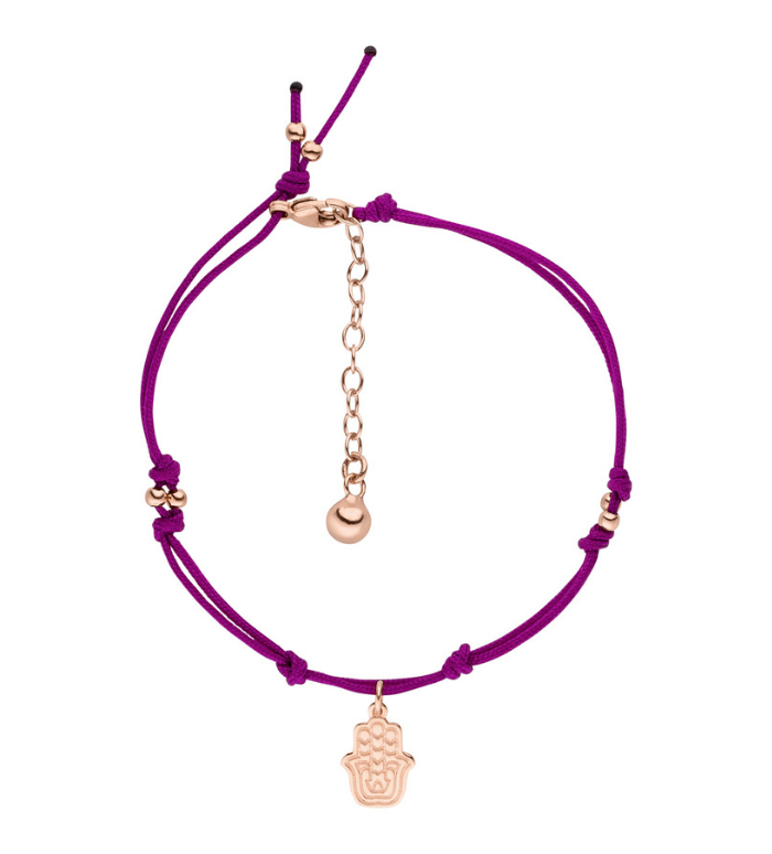 Hamsa Hand Manifestations-Armband Hot Purple