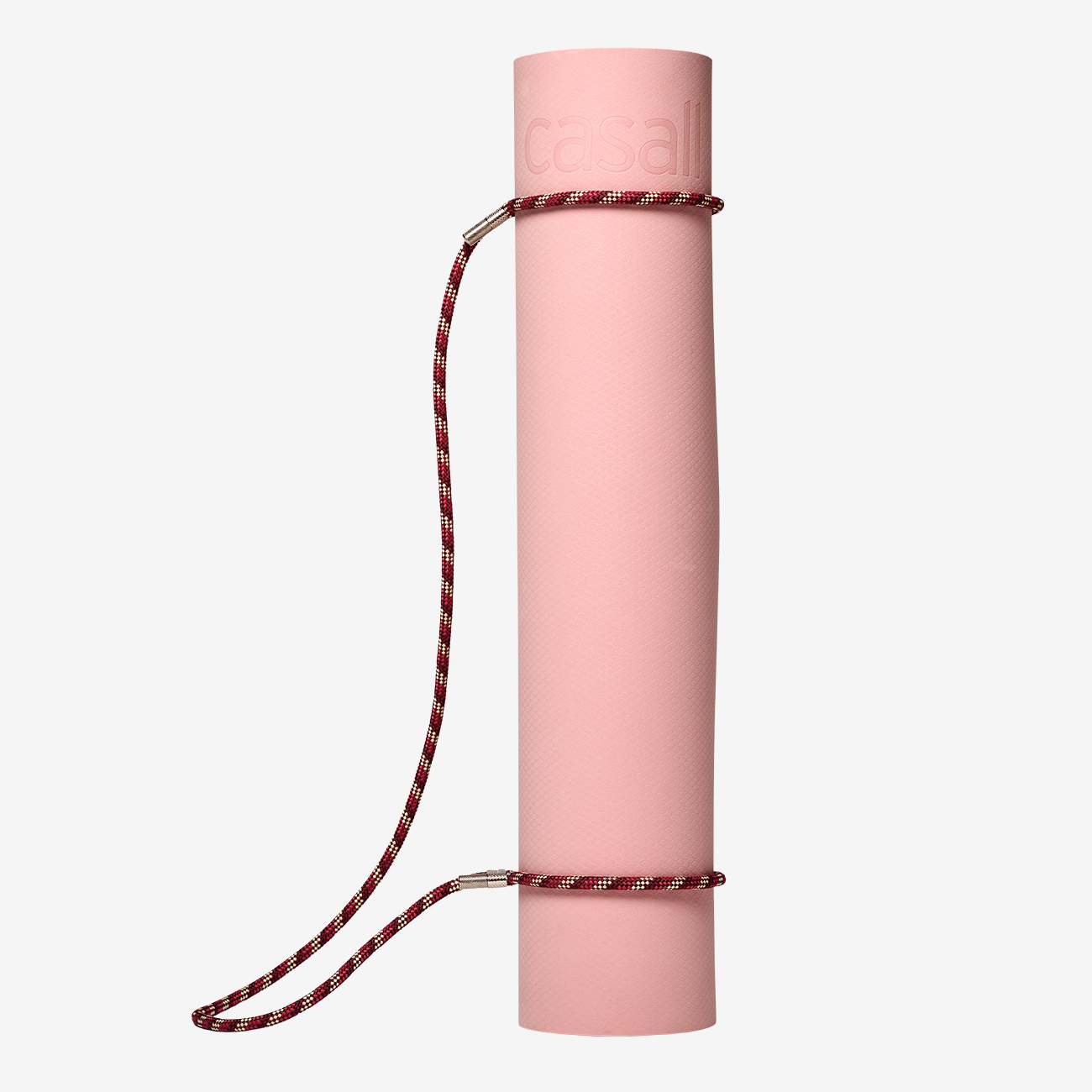 Braided Yoga Carry Strap - Raspberry/Beige